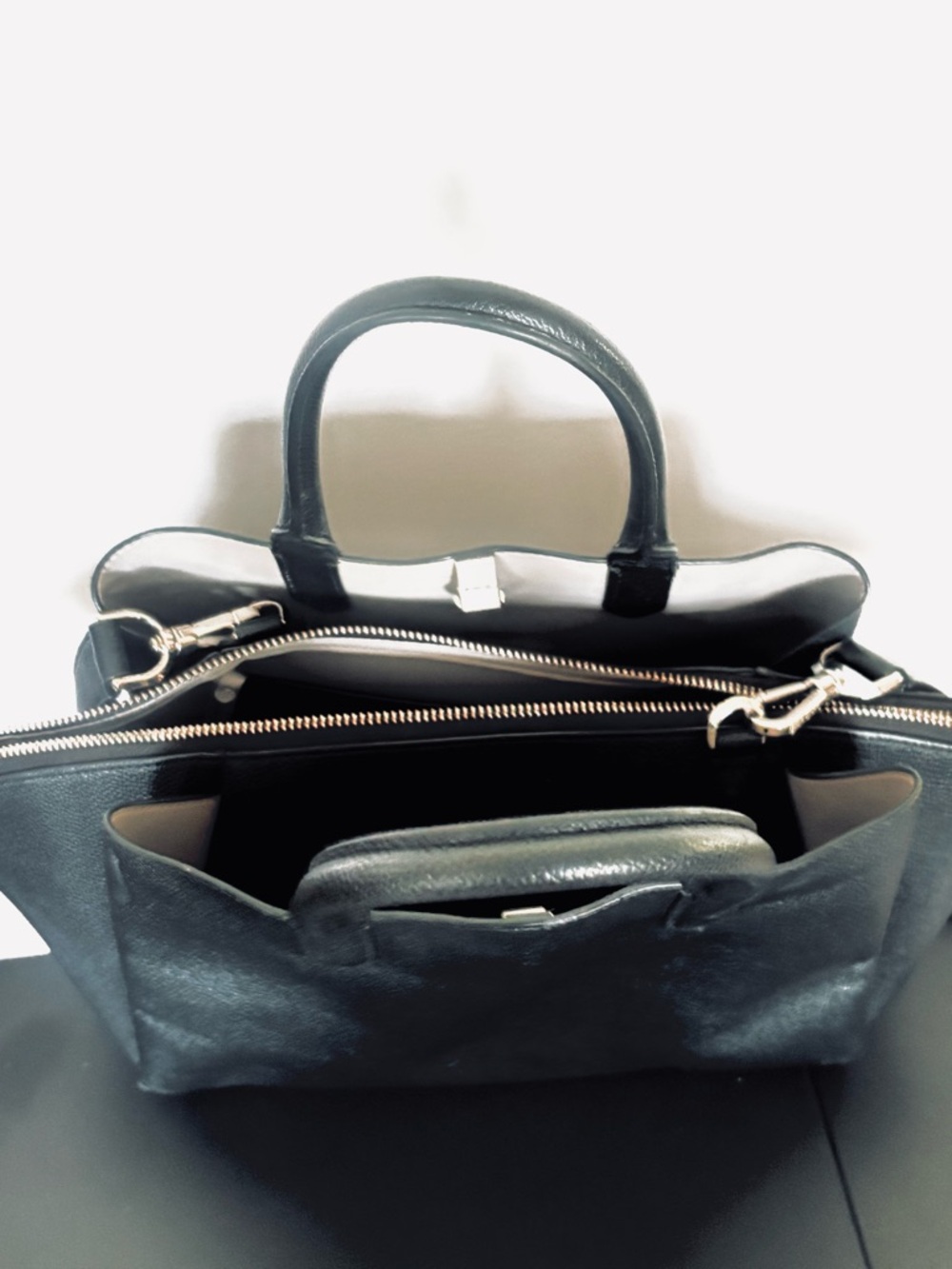 Kate Spade Medium Satchel 2Way Handbag Black New - Picture 9 of 14